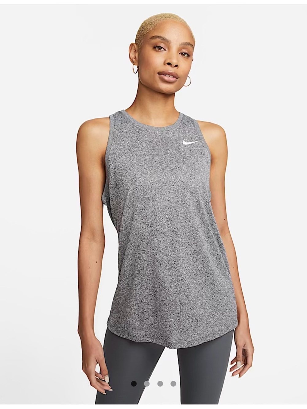 Nike Grey Heather Dri-FIT Sleeveless Athletic Tank